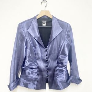 Xscape Shimmering Blue Blazer